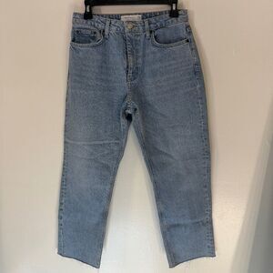 Top Shop Medium Wash Straight Fit Jeans